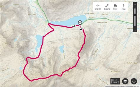 Tryfan Walk Route - with Cycle Maps and Walking Maps