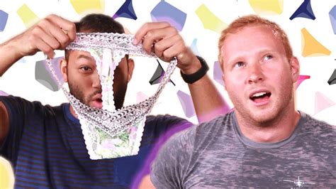 Trying on mens thongs - YouTube