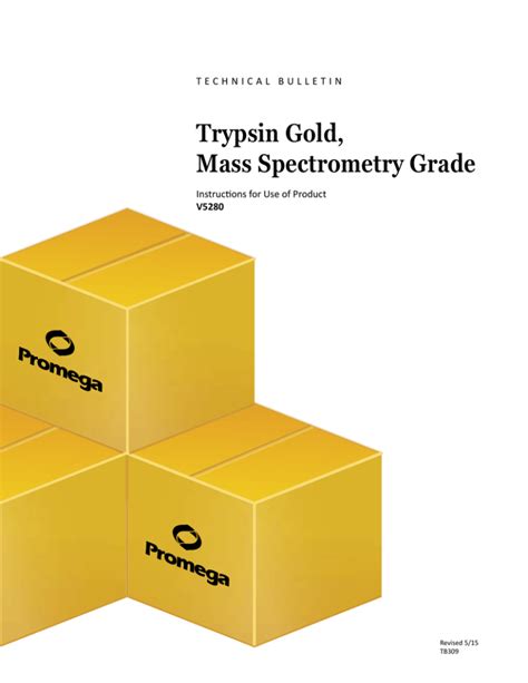 Trypsin Gold, Mass Spectrometry Grade - University …