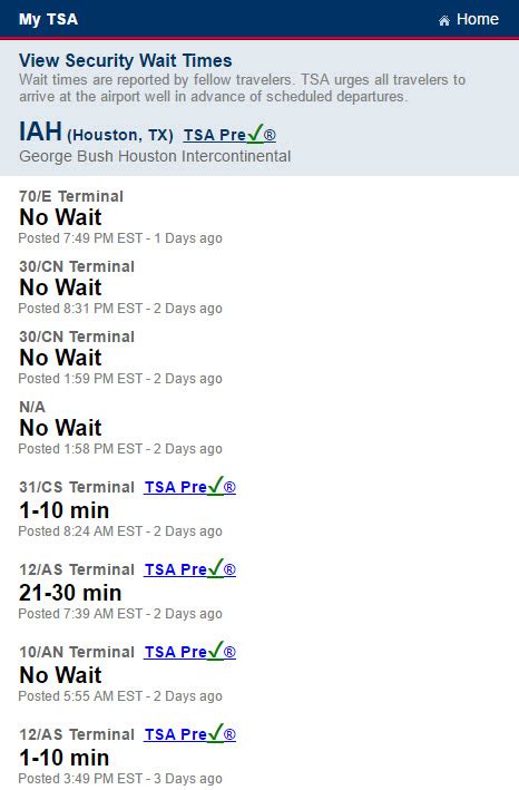 Tsa iah wait times. Apply Online. Select an enrollment provider with enrollment locations near you. Submit your TSA PreCheck application online in as little as 5 minutes. 2. Visit an Enrollment Location. Complete enrollment in 10 minutes at your chosen provider which includes fingerprinting, document and photo capture, and payment. 3. 