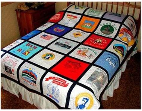 Tshirt quilt. That includes design, fabric selection, construction, and shipping. All you need to do is send us your shirts and we'll take care of the rest. We have five standard sizes for our quilts. Take a look at our simple t-shirt quilt pricing chart below: Lap (4'x4'): $75. Twin (4'x6'): $110. Full (5'x6'): $140. 