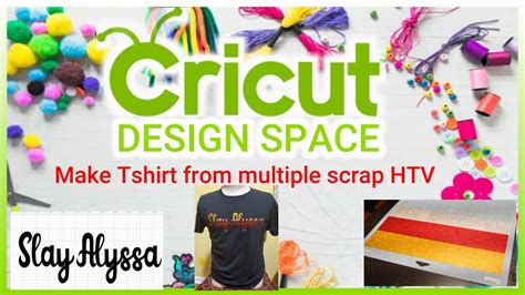 Tshirt with multiple color scrap HTV using Cricut Designspace YouTube