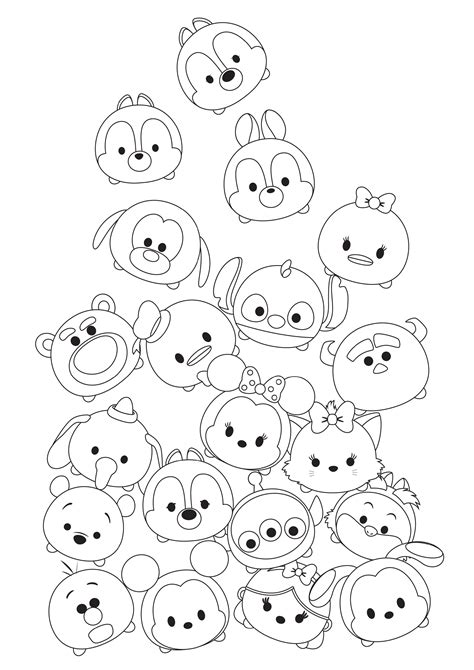 Tsum Tsum Coloring Pages Printable Coloring Pages