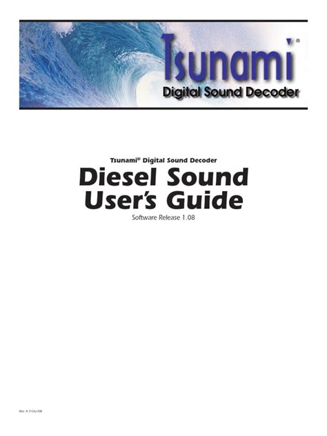 Tsunami digital sound decoder diesel sound users guide. - La maison cinéma et le monde, tome 2.