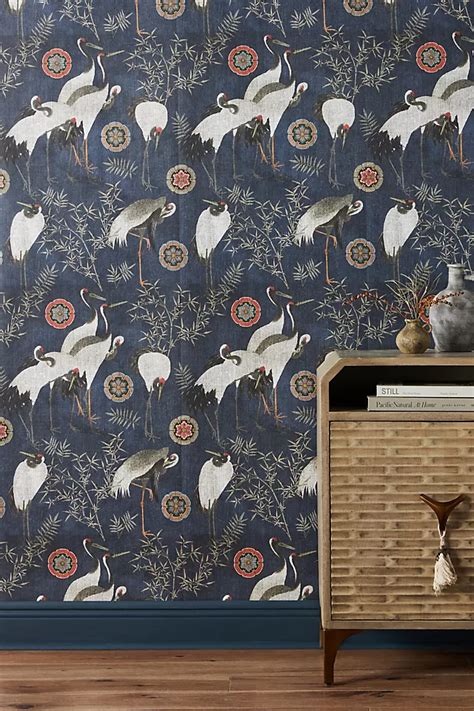 Tsuru Indigo Mind The Gap Wallpaper Wallpaper UK