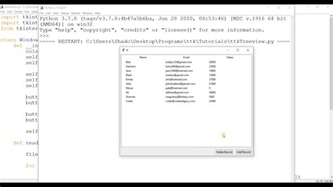 Ttk table.  34 Use the Ttk/Tkinter Treeview widget.  Unfortunately, Tkinter does not provide a ...