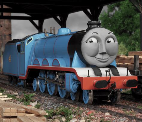 Ttte gordon. Gordon is the senior member of the engine family. He is the fastest and most powerful express engine on the Fat Controller 's railway - and he knows it. He is a pompous, bossy and arrogant steam engine who thinks he knows everything. 