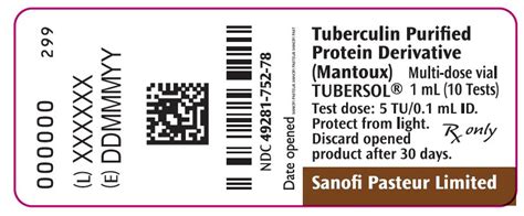 Tubersol Aplisol Lot Number Expiration Date Given by TB Certified Staff Signature JHP Pharmaceuticals LLC Aplisol tuberculin PPD A number of factors have been reported to cause a decreased ability to respond to the tuberculin test. Tubersol official prescribing