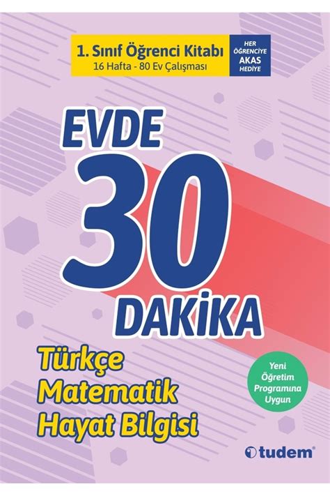 Tudem Yayınları Güncel Baskı 1.sınıf Evde 30 Dakika 2.