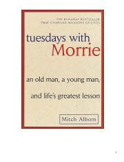 Tuesdays with morrie guide packet and answers. - Istruzione popolare a bologna fino al 1860..
