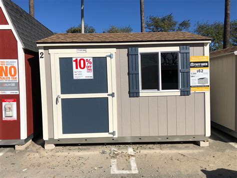 Some of the most reviewed products in Sheds are the Arrow Woodridge 10 ft. W x 12 ft. D Wood-grain Galvanized Metal Storage Building with 149 reviews, and the Tuff Shed Installed The Tahoe Series Tall Ranch 10 ft. x 12 ft. x 8 ft. 10 in. Painted Wood Storage Building Shed with 92 reviews. What sizes are available within Sheds?. 