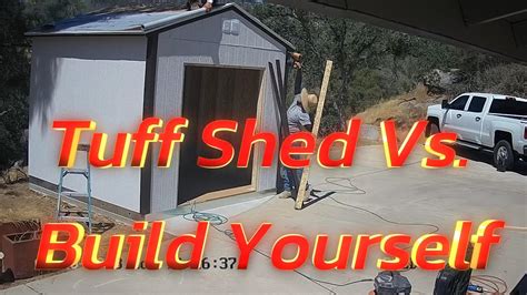 DIY Building an 8x10 shed, would cost about $900 vs buying a prebuilt shed over $3000. DIY Building a 12x20 shed, would cost about $1500 vs buying a prebuilt shed over $5000. Build something from the ground up and have a sense of accomplishment! Working with your hands is such a satisfying feeling. There's nothing like it.