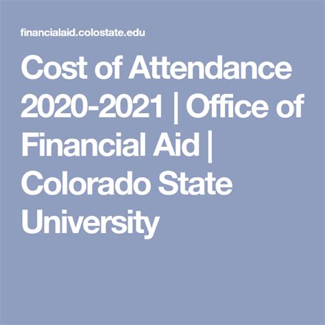 Tuition and Fees Office of Financial Aid Colorado State …