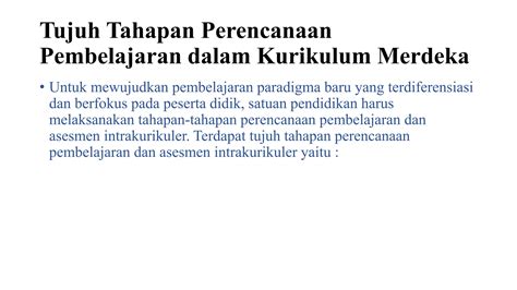 Tujuh Tahapan Perencanaan Pembelajaran dalam Kurikulum …