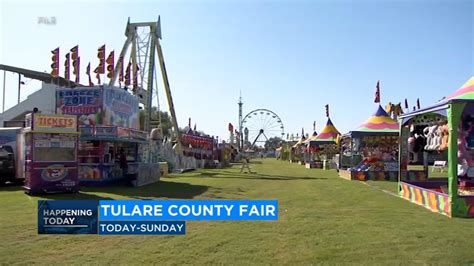 Tulare county fair hours. Tulare County Fair is open from Wednesday to Sunday. Hours vary from Wednesday 12:00 p.m. to 10:00 p.m., Thursday and Friday 4:00 p.m. to 12:00 a.m., Saturday 2:00 p.m. to 12:00 a.m., and ending ... 