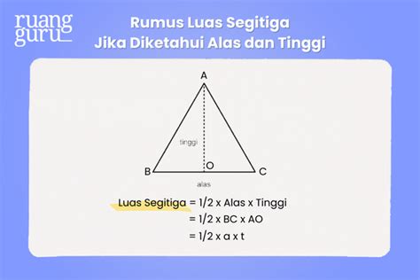 Tuliskan rumus keliling segitiga dan luas segitiga.  Rumus Segitiga: Luas, Keliling ...