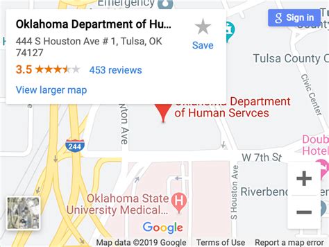 Tulsa dhs office. See Complete Details. 6128 E. 38th St. Tulsa, OK - 74135. 1-800-909-7491. Tulsa County. Email Website. Tulsa County, OK Supplemental Nutrition Assistance Program (SNAP) This is a local DHS Human Service Center in Oklahoma. At this office you can apply for SNAP Food Stamps in Tulsa County, Tulsa, OK. 