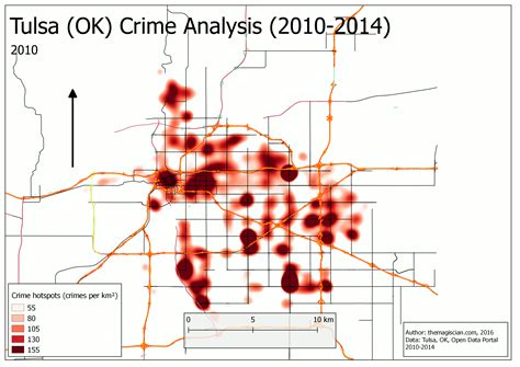 Crime is ranked on a scale of 1 (low crime) to 100 (high crime) Tulsa (zip 74127) violent crime is 63.8. (The US average is 22.7) Tulsa (zip 74127) property crime is 81.3. (The US average is 35.4) NOTE: The city of Tulsa, Oklahoma does not have FBI Crime Statistics. The closest similar sized city with FBI crime data is the city of Sand Springs .... 