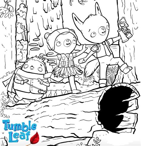 Tumble Leaf Coloring Pages