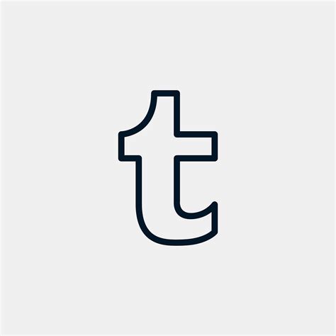 Tumblr icon vector