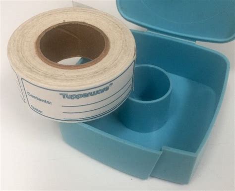 Tupperware LABEL DISPENSER and 1 ROLL. FREEZER LABELS