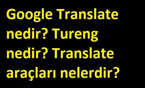 Tureng vs google translate