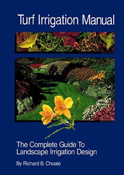 Turf irrigation manual the complete guide to landscape irrigation design. - Manual for kustom signals radar gun.