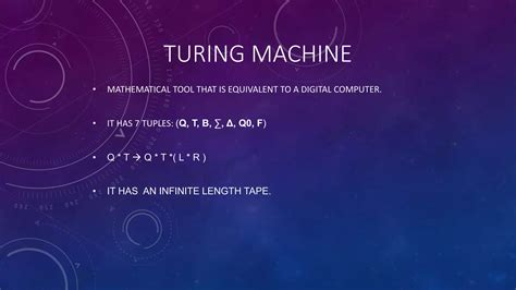 Turing machine ppt slideshare. .  He invented the universal Turing machine, an abstract comp...