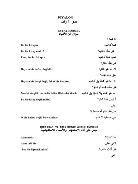 Turkce Diyaloglar PDF Scribd. 