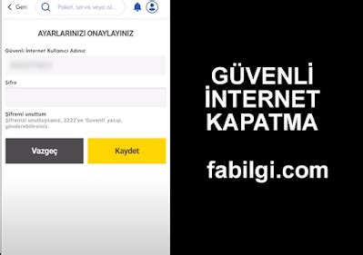 Turkcell güvenli internet kapatma