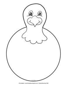 Turkey Body Coloring Page