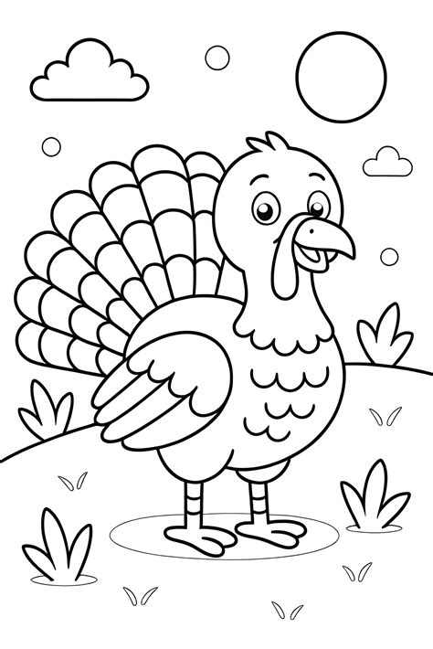 Turkey Coloring Pages Preschoo