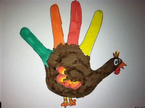 Turkey Drawing With Hand