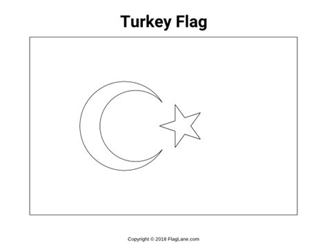 Turkey Flag Coloring