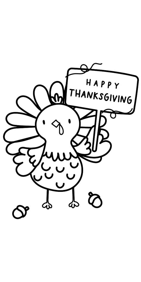 Turkey For Coloring Thanksgiving