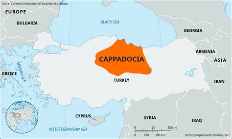 Turkey Map Cappadocia Map in the World