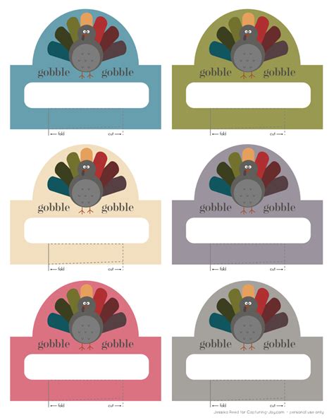Turkey Name Tags Printable