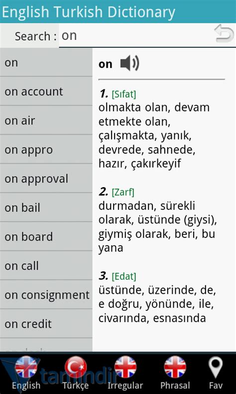Turkish english dictionary indir