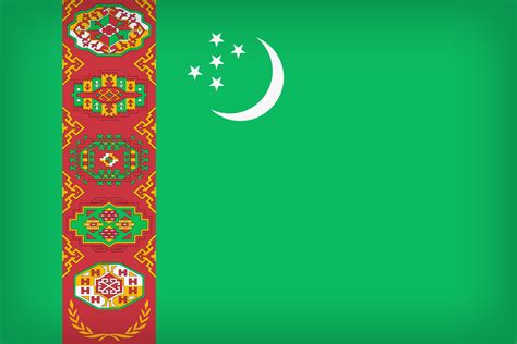 Turkmenistan, the most detailed flag in the world