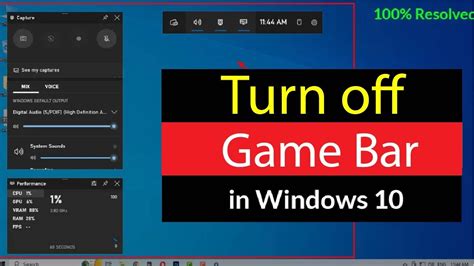 Turn Off Game Bar In Windows 10 YouTube
