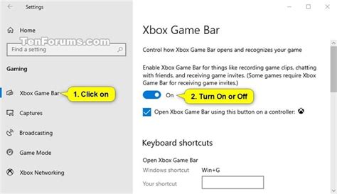Turn On or Off Xbox Game Bar in Windows 10 Page 3 Tutorials