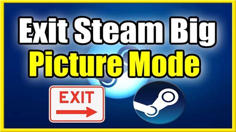 Turn off steam big picture. Runs a Steam script. All scripts must be in a subdirectory of the Steam folder called test scripts (Steam must be off for this to work). -shutdown: Shuts down (exits) Steam. -silent: Suppresses the dialog box that opens when you start steam. It is used when you have Steam set to auto-start when your computer turns on. (Steam must be off for ... 