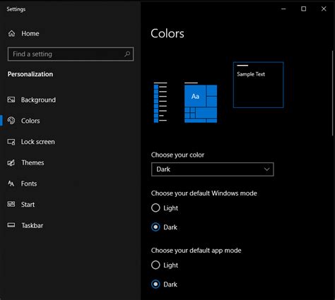 Turn on dark mode. Oct 17, 2023 · Here’s how to enable dark mode in Windows 11: Right-click the Start button from the taskbar. Select Settings . Choose Personalization . Select Colors on the right. Select the drop-down menu in the Choose your mode section. Choose Dark . Windows 11 will automatically switch to dark mode. 