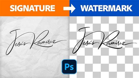 Turn your handwritten signature into a logo and watermark