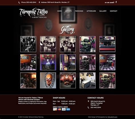 Turnpike Tattoos Web Design & Photography on Behance