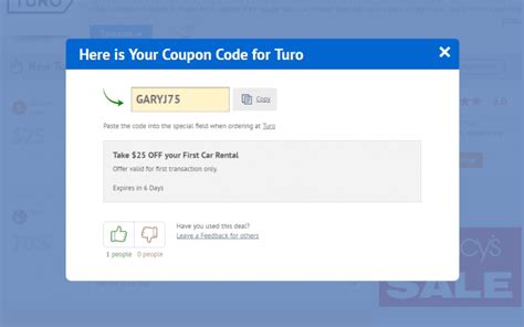 Discount available, click to reveal code. Get Coupon Now. Get the best coupons, promo codes & deals for Turo in 2023 at Capital One Shopping. Our community found 24 …. 