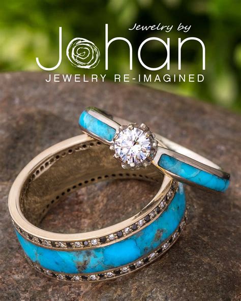 Turquoise And Diamond Wedding Ring