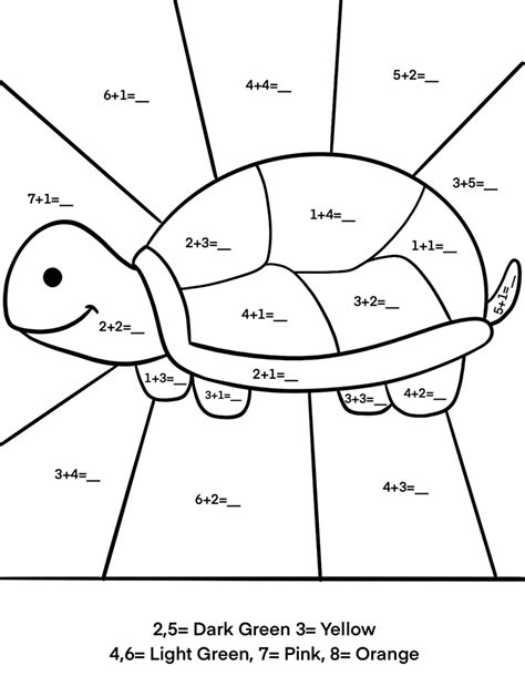 Turtle Color by Number - ColoringbyNumber.Com