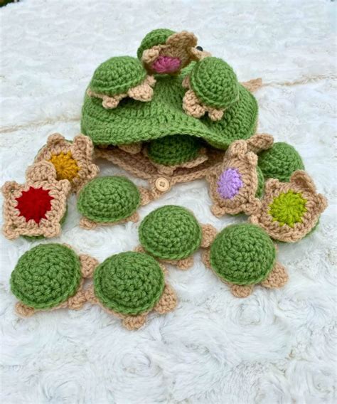 Turtle Crochet Memory Game Complete Guide Crocheting Etsy