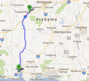 Tuscaloosa to biloxi. If you want to go from Biloxi, MS to Tuscaloosa, AL it would take you (estimated driving time without traffic), since they are miles apart by land route. It would take you to go from Biloxi, MS to Tuscaloosa, AL walking! 